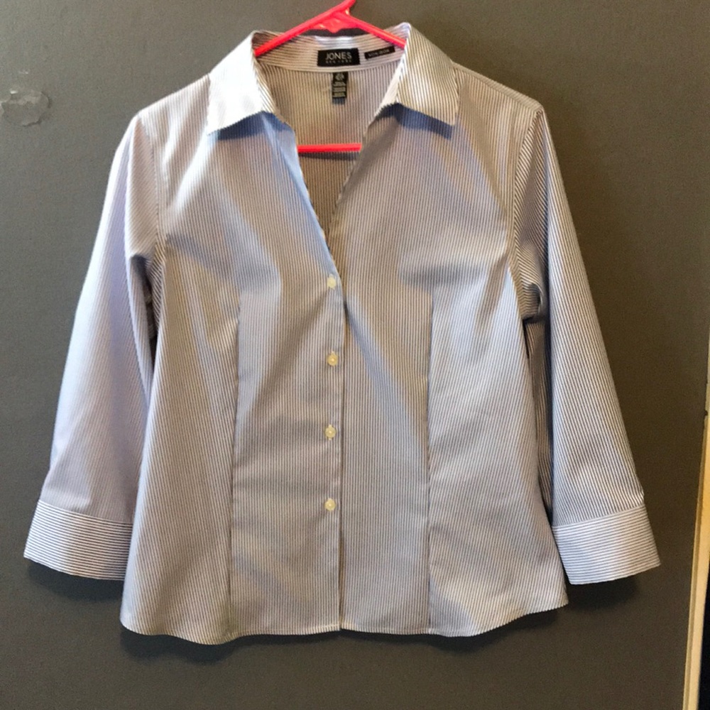 Blouse - Blue and white stripped